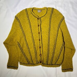 Goldenrod Button-Up Women's Cardigan